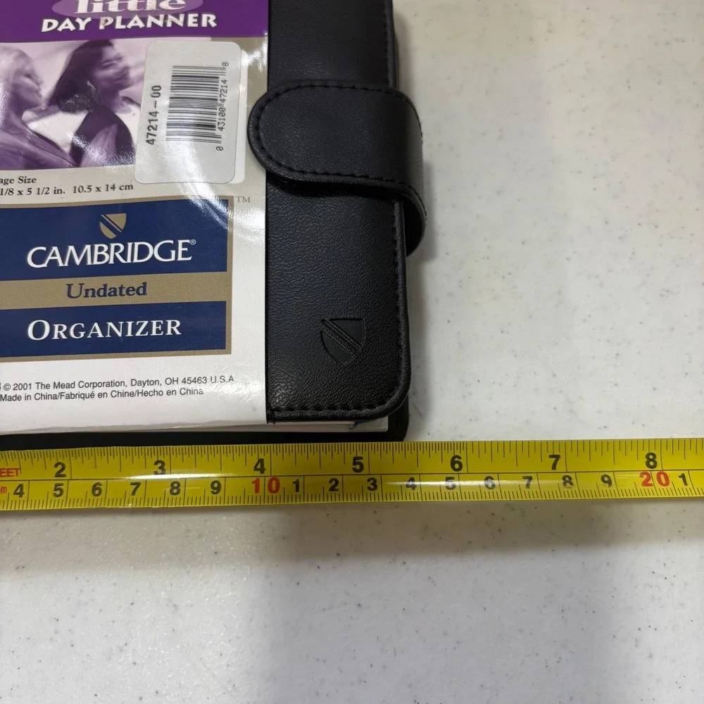 NEW Mead Cambridge Fat Little Day Planner Undated Organizer Black Vintage 2001